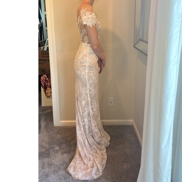 Tarik Ediz 93627 Lace Embroidered Wedding Dress - Picture 5 of 10